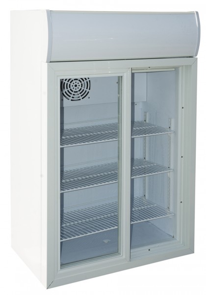 Camfri 105, display fridge with glass door and double sliding door